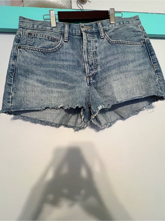 Denim Forum Pants - Denim Forum Aritzia The Ex Boyfriend Short Size 29 Light Wash Raw Hem